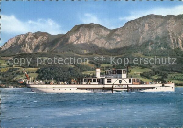 Dampfer Seitenrad Unterach Attersee Höllengebirge