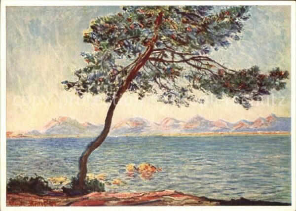 Kuenstlerkarte Claude Monet Cap d_Antibes