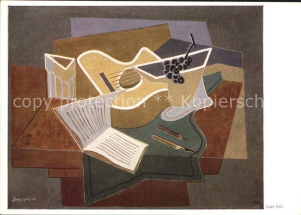 Kuenstlerkarte Juan Gris l'Album Gitarre
