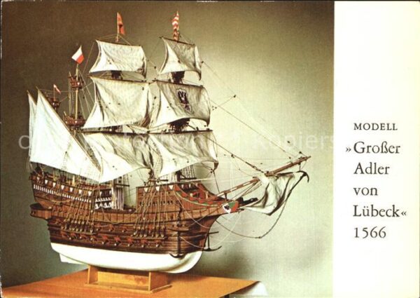 Segelschiffe Modell Grosser Adler von Lübeck Schifff