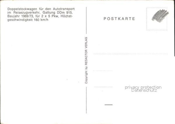 Eisenbahn Doppelstockwagen Autotransport Reisezug – Bild 2