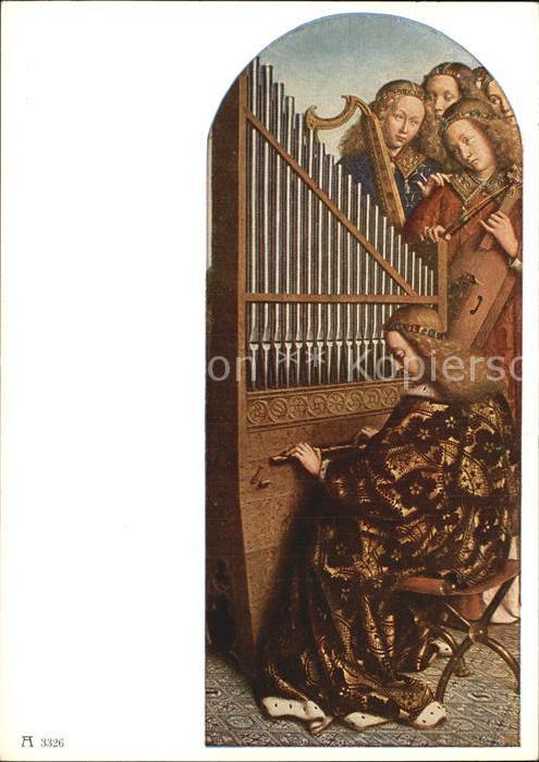 Verlag Ackermann Kuenstlerpostkarte Nr. 3326 Jan van Eyck Musizierende Engel