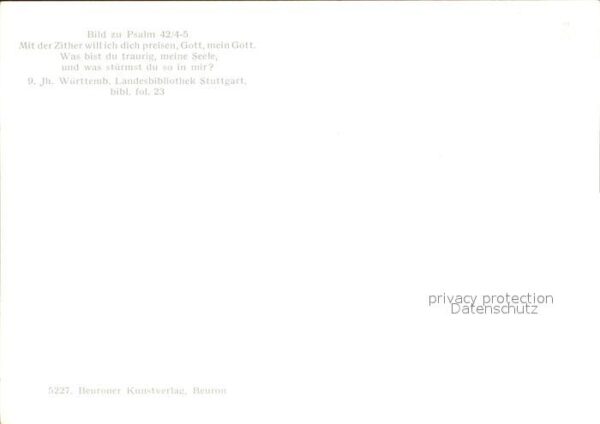 Religion Bild zu Psalm 42/4-5 Landesbibliothek S – Bild 2