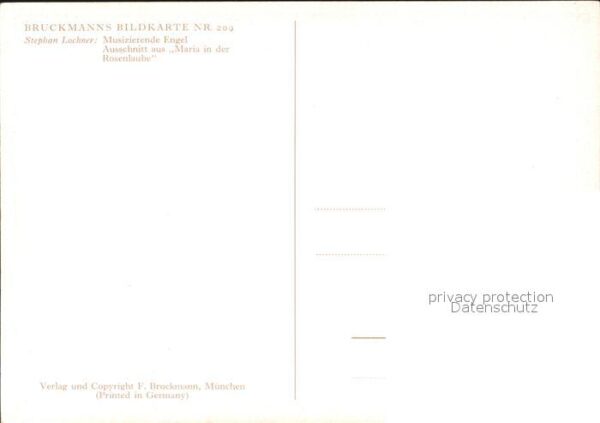 Verlag Bruckmann Nr. 209 Stephan Lochner Musizierende Engel – Bild 2