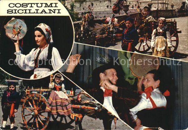 Trachten Italien Costumi Siciliani Carretto Siciliano
