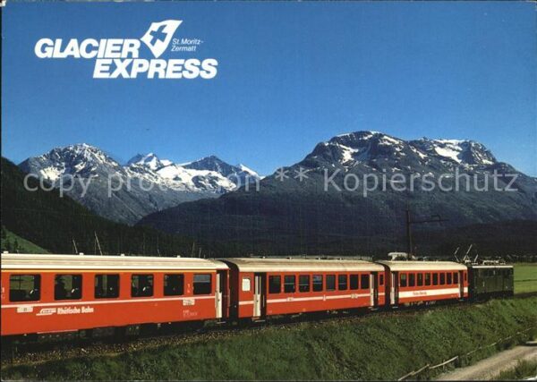 Eisenbahn Glacier Express Oberengadin Berninagrup