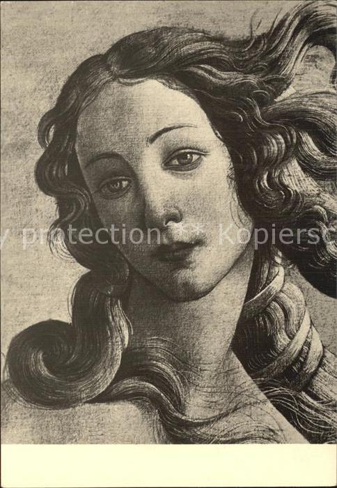 Kuenstlerkarte Sandro Botticelli Kopf der Venus