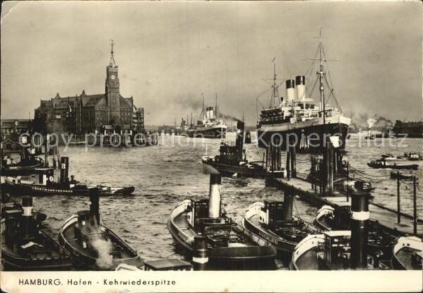 Dampfer Oceanliner Hamburg Hafen Kehrwiederspitze