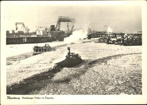 Hafenanlagen Hamburg Eisgang