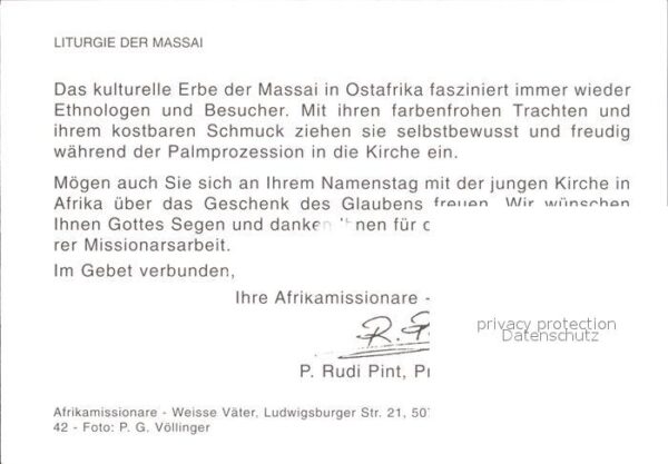 Typen Afrika Liturgie der Massai – Bild 2