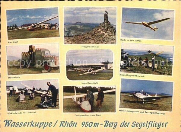 Segelflug Gliding Vol-Voile Vuolo-a-Vela Wasserkuppe Rhön Fliegerdenkmal Modellf