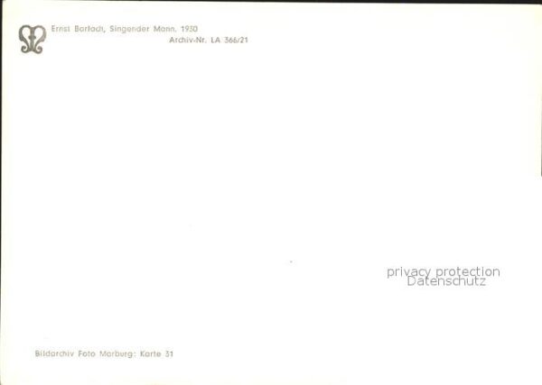 Bildhauerei Steinmetz Ernst Barlach Singender Mann – Bild 2