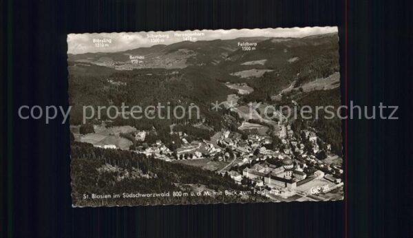 St Blasien Panorama mit Feldberg