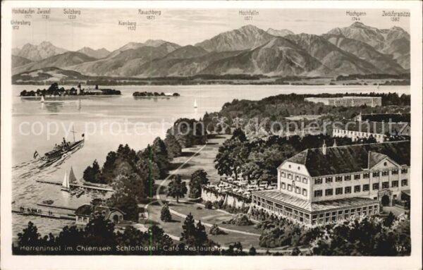 Chiemsee Herreninsel Schlosshotel Cafe Restauran