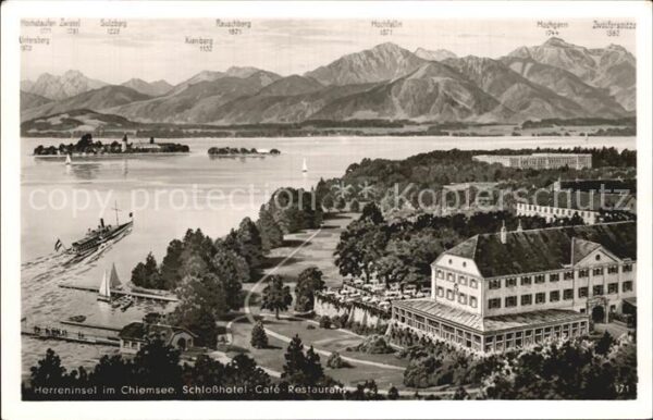 Chiemsee Herreninsel Schlosshotel Cafe Restauran