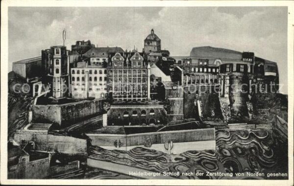 Heidelberg Neckar Heidelberger Schloss nach der Zerstörun