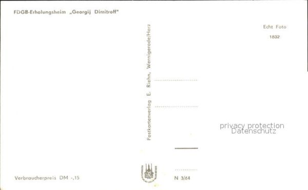 Wernigerode Harz FDGB Erholungsheim Georgij Dimitroff – Bild 2