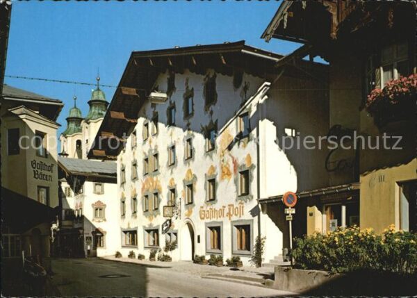 St Johann Tirol Strassenbild mit Gasthof Speckbacher