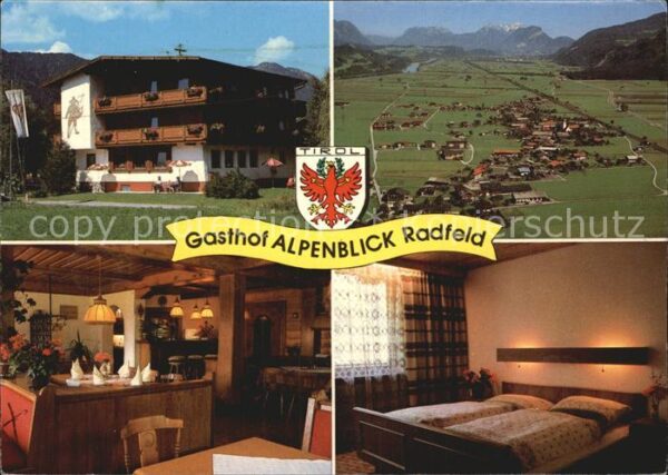 Radfeld Tirol Fliegeraufnahme Gasthof Alpenblick Gast