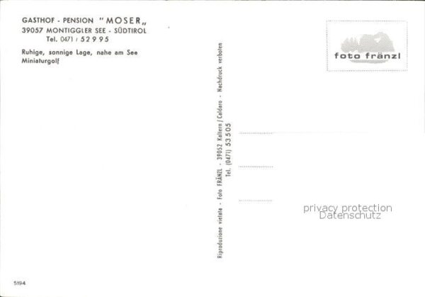 Montiggler See Gasthof Pension Moser Gastraum Seerosen – Bild 2