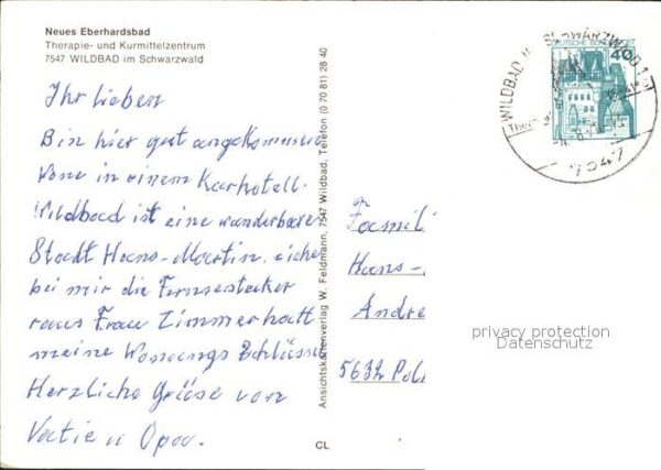 Wildbad Schwarzwald Neues Eberhardsbad Therapie und Kurmitt – Bild 2