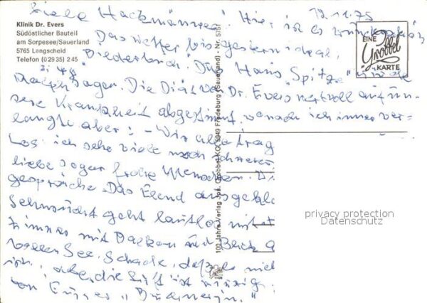 Langscheid Sorpesee Klinik Dr Evers – Bild 2