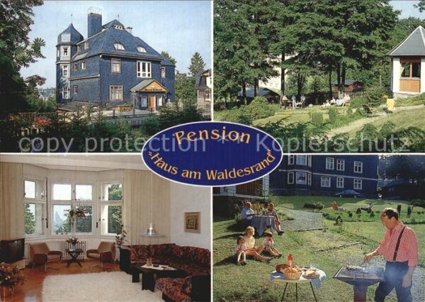 Oberhof Thueringen Pension Haus am Waldesrand Garten Aufen
