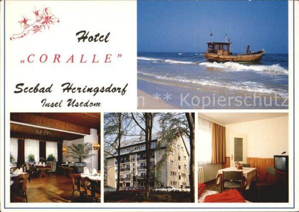 Heringsdorf Ostseebad Usedom Hotel Coralle Gaststube Zimmer Fischkut