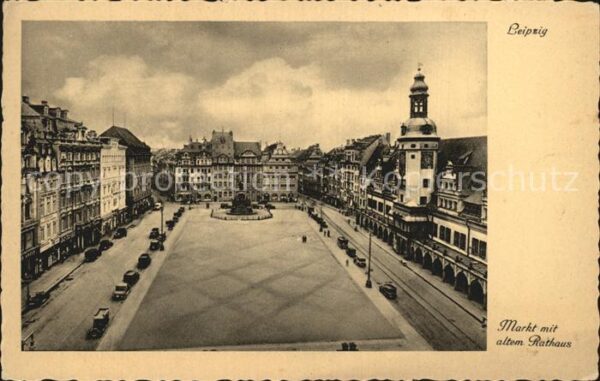 Leipzig Markt mit altem Rathaus
