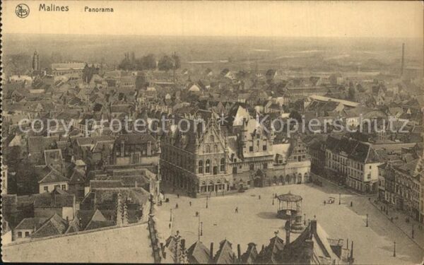 Malines Mechelen Flandre Panorama Marktplatz