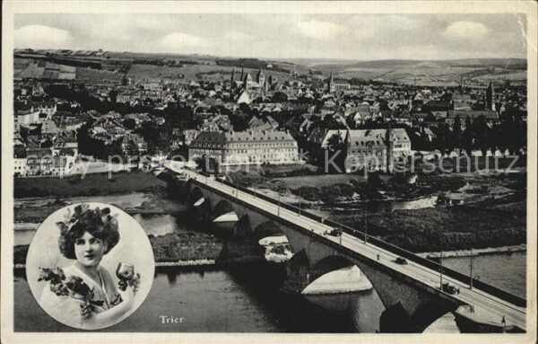 Trier Panorama Brücke Weinprinzessin