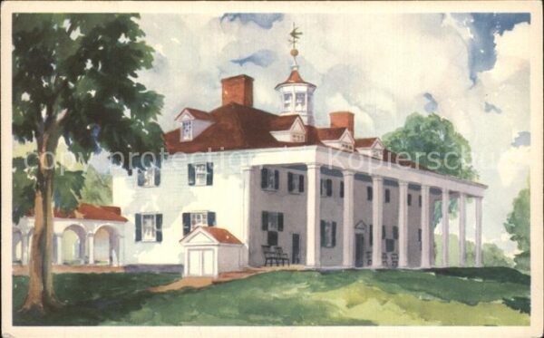 Mount Vernon Washington Facing the Potomac