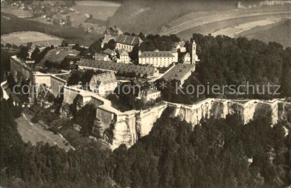 Saechsische Schweiz Festung Königstein Fliegeraufnahme