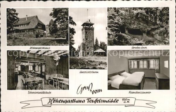 Loffenau Bad Herrenalb Höhengasthaus Grosses Loch Aussichtstur