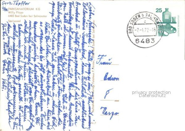 Bad Soden-Salmuenster Parksanatorium Speisesaal – Bild 2