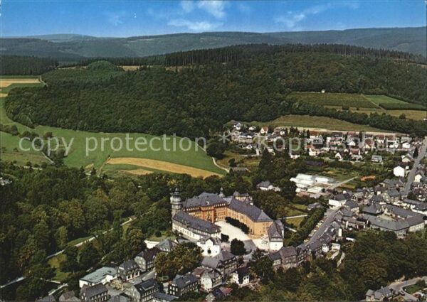 Bad Berleburg Altstadt mit Schloss Fliegeraufnahme
