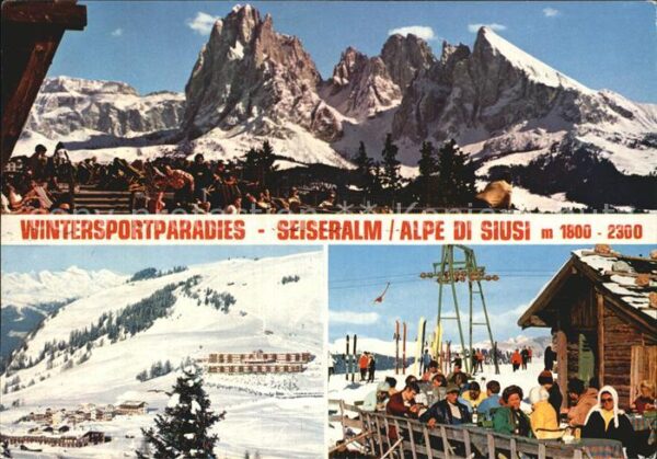 Seiser Alm Dolomiten Wintersportparadies Berggasthaus Dolomi