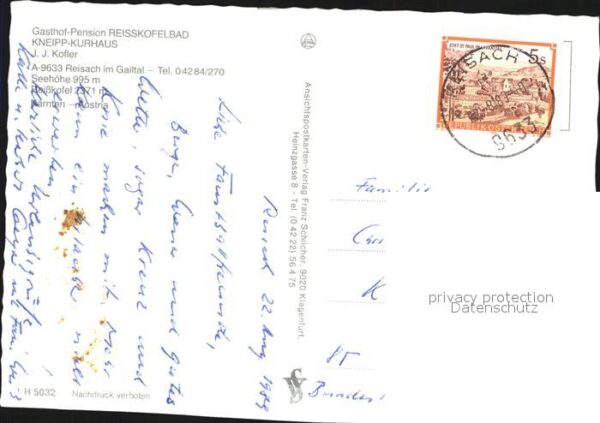 Reisach Galltal Kneipp Kurhaus Gasthof Pension Reisskof – Bild 2