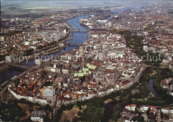 Bremen City Fliegeraufnahme