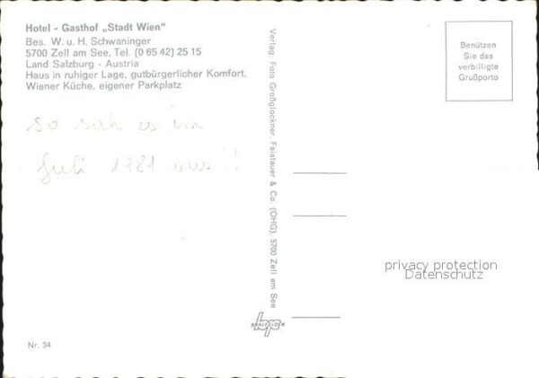 Zell See Hotel Gasthof Stadt Wien – Bild 2