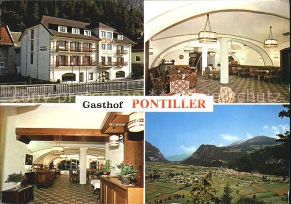 Oberdrauburg Kaernten Hotel Pontiller Hotelhalle Panorama