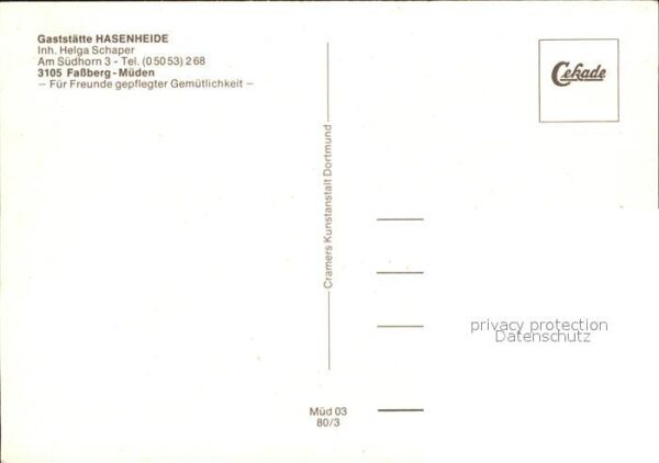 Mueden Oertze Gaststätte Hasenheide Hauselberg Speise – Bild 2
