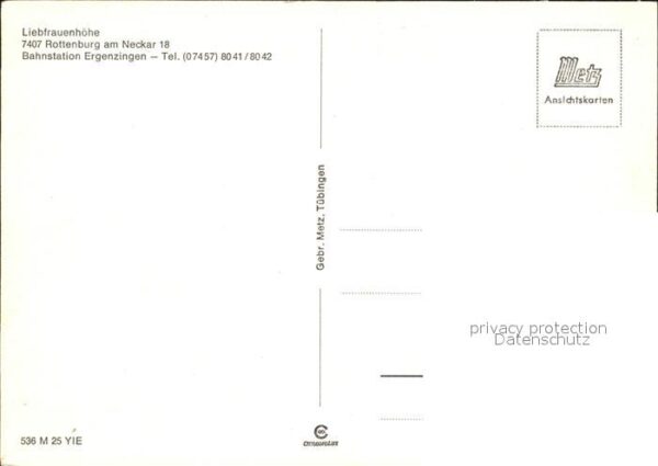 Rottenburg Neckar Liebfrauenhöhe Bahnstation Ergenzingen – Bild 2