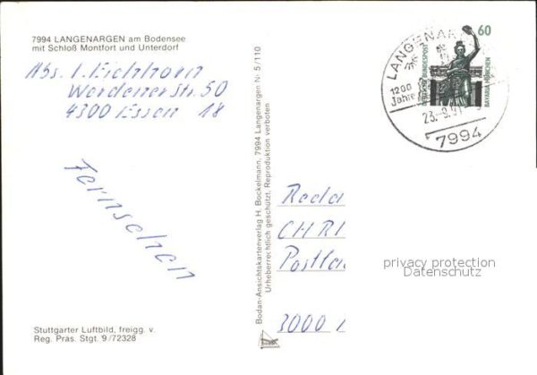 Langenargen Bodensee mit Schloss Montfort und Unterdorf Flie – Bild 2