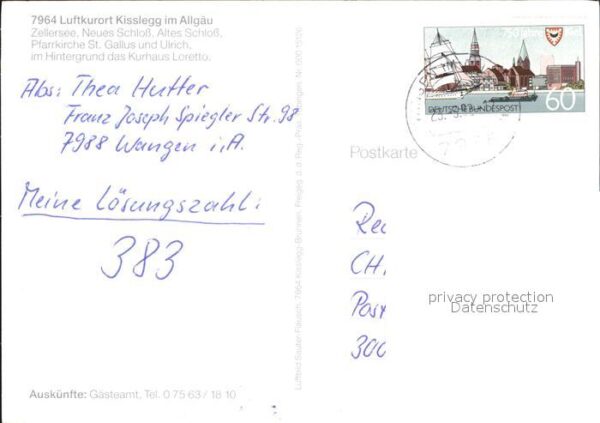 Kisslegg Zellersee Neues und Altes Schloss Pfarr – Bild 2