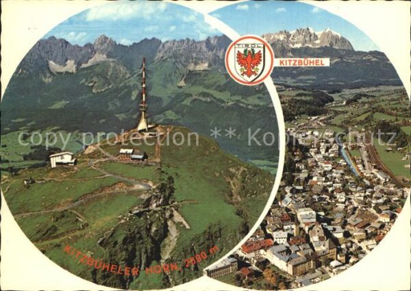 Kitzbuehel Tirol mit Kaisergebirge Kitzbüheler Horn Send