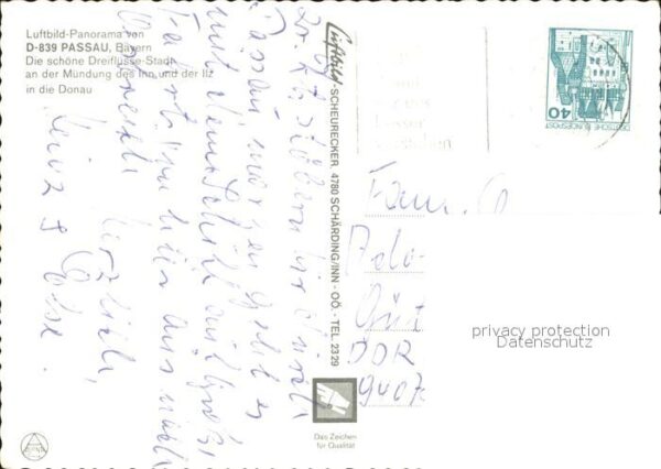 Passau Dreiflüssestadt Mündung Inn Ilz Donau F – Bild 2