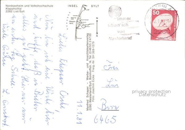 List Sylt Nordseeheim Klappholttal Fliegeraufnahm – Bild 2