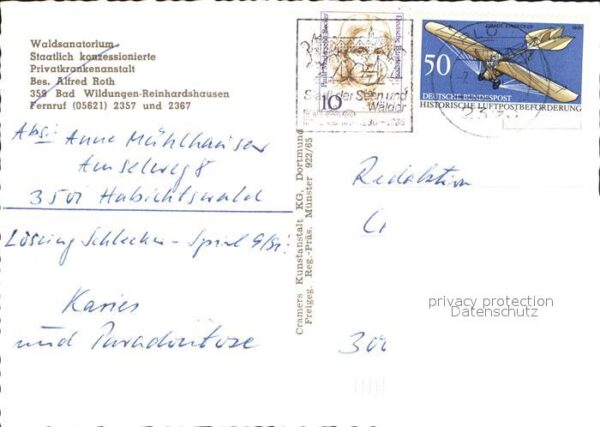 Reinhardshausen Waldsanatorium Privatkrankenanstalt Fli – Bild 2