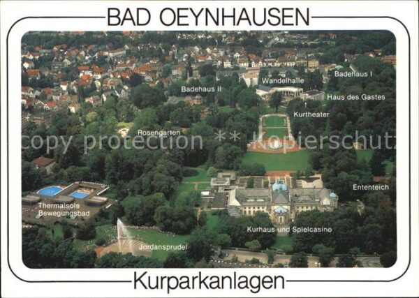 Bad Oeynhausen Kurparkanlagen Fliegeraufnahme